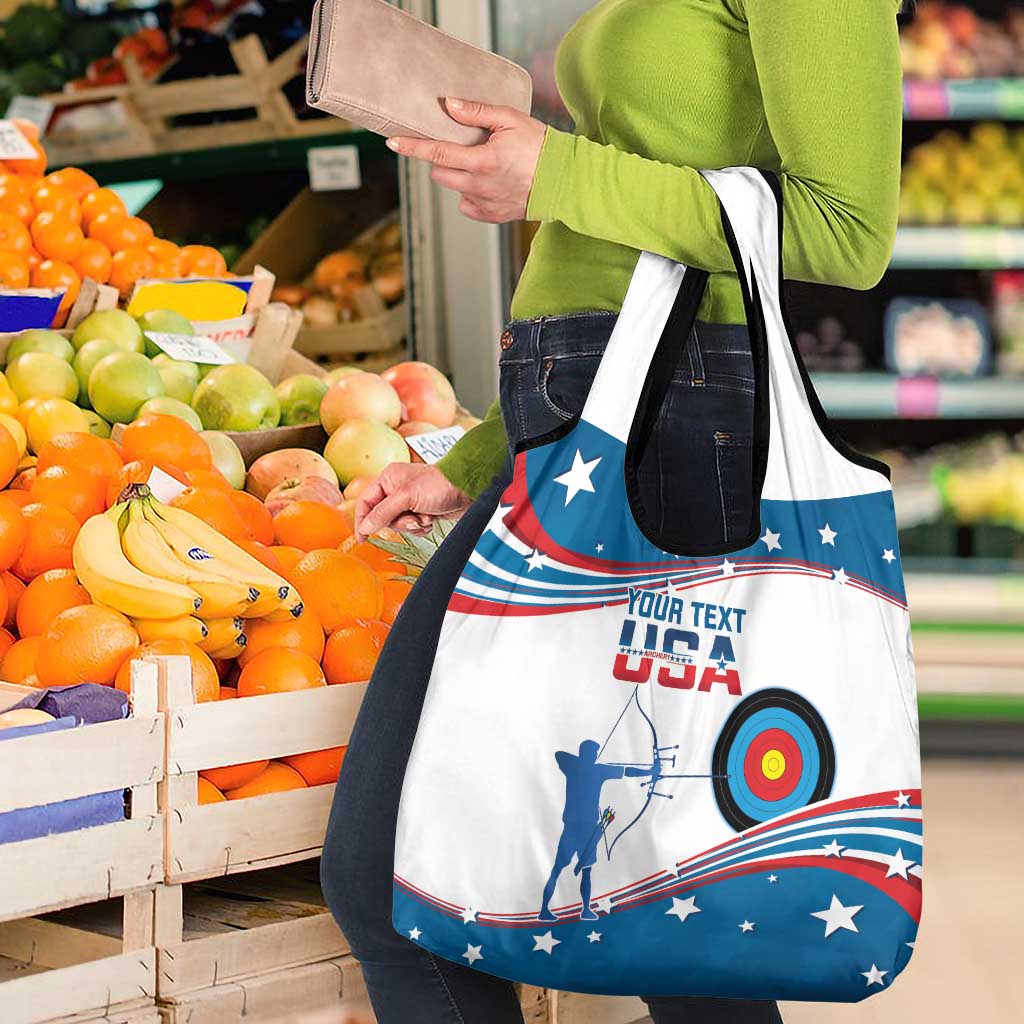 Personalized United States Archery Grocery Bag USA Sport Curve Style - Wonder Print Shop