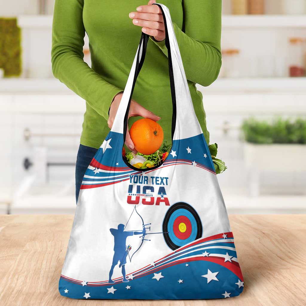 Personalized United States Archery Grocery Bag USA Sport Curve Style - Wonder Print Shop
