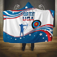 Personalized United States Archery Hooded Blanket USA Sport Curve Style - Wonder Print Shop