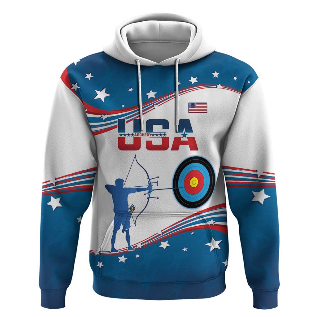 Personalized United States Archery Hoodie USA Sport Curve Style - Wonder Print Shop