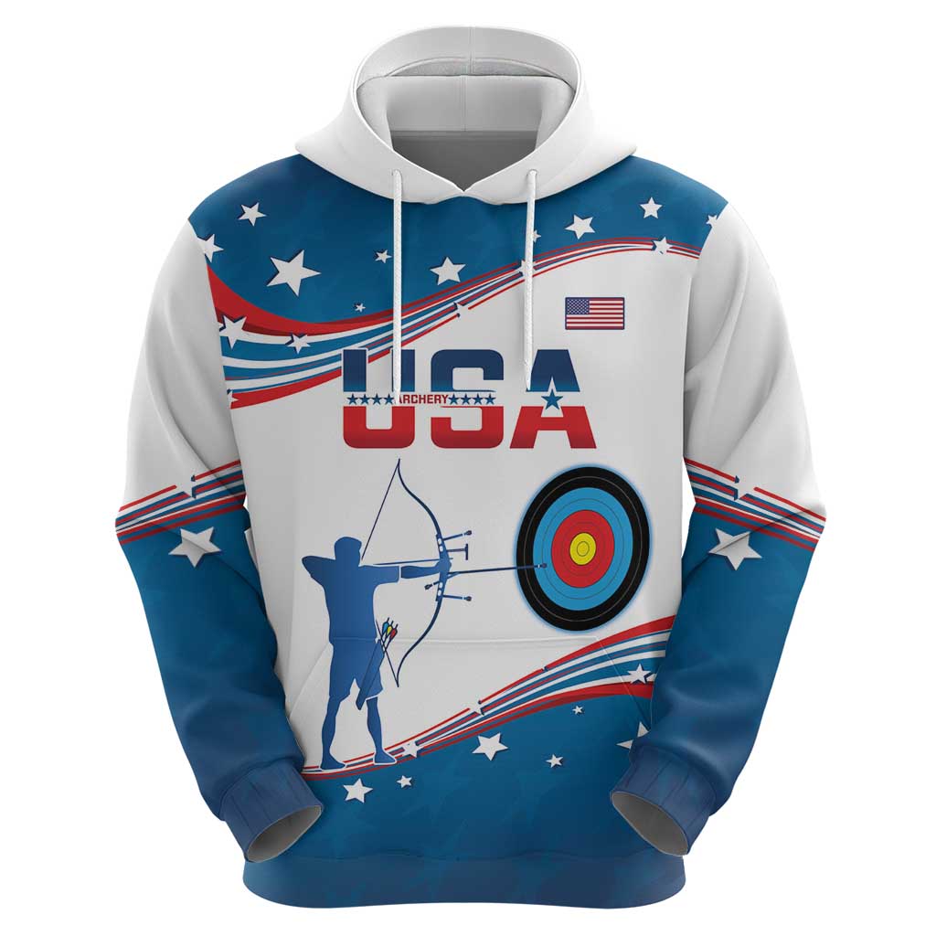 Personalized United States Archery Hoodie USA Sport Curve Style - Wonder Print Shop