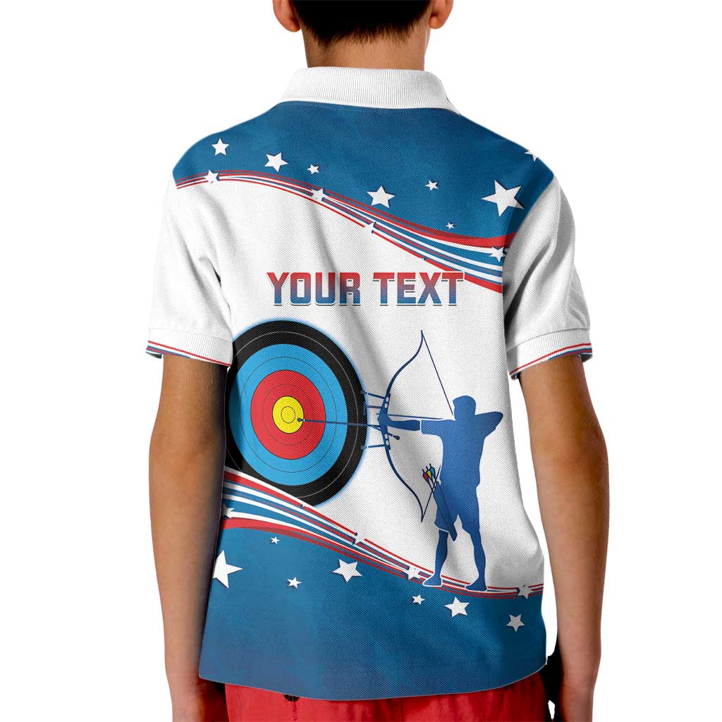 Personalized United States Archery Kid Polo Shirt USA Sport Curve Style - Wonder Print Shop