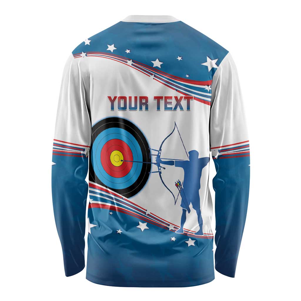 Personalized United States Archery Long Sleeve Shirt USA Sport Curve Style - Wonder Print Shop