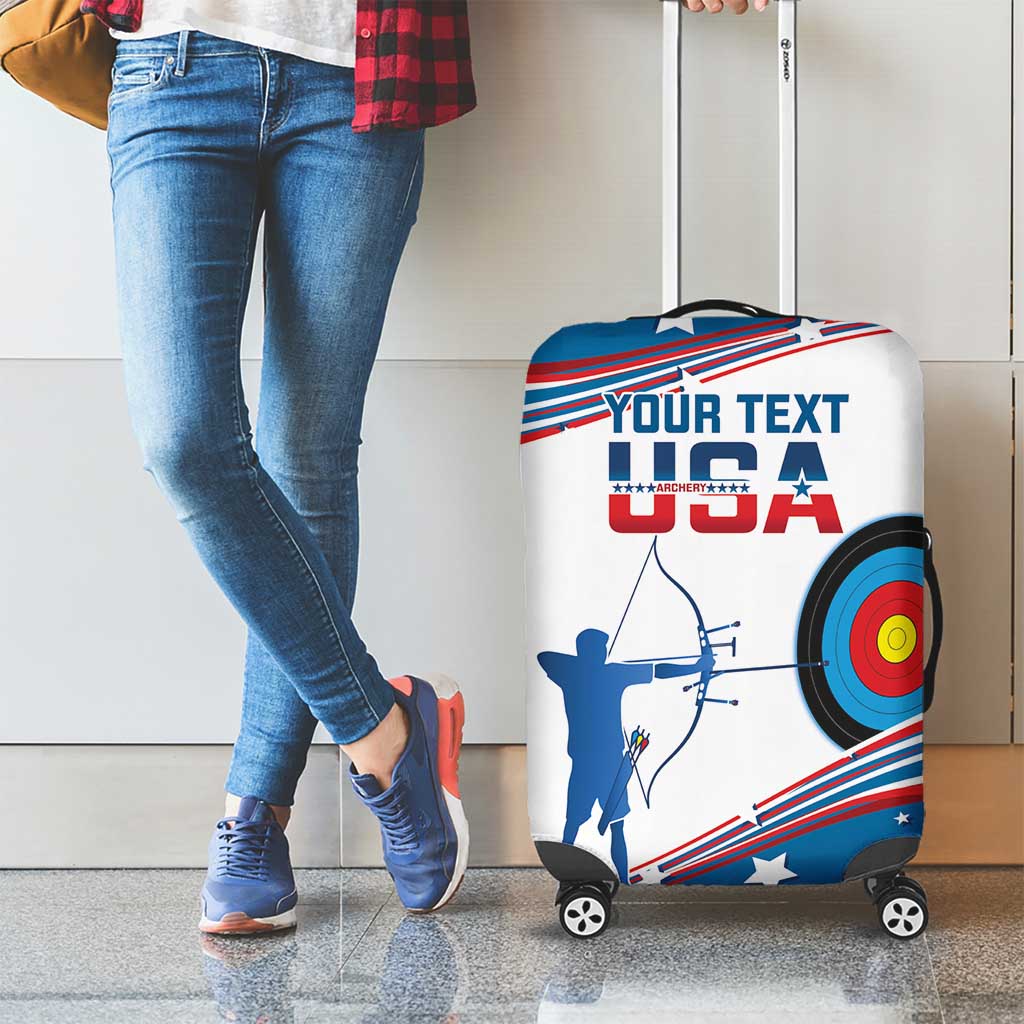Personalized United States Archery Luggage Cover USA Sport Curve Style - Wonder Print Shop