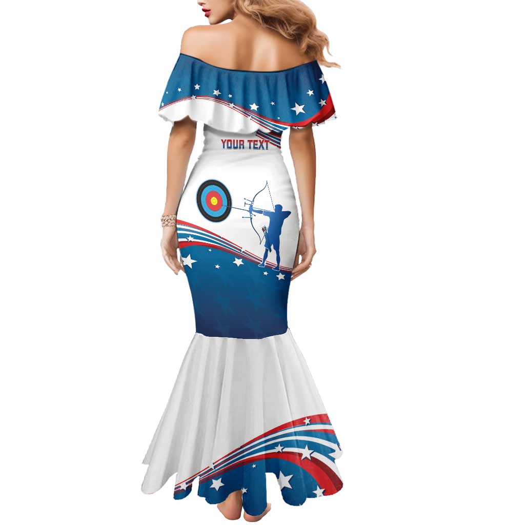 Personalized United States Archery Mermaid Dress USA Sport Curve Style - Wonder Print Shop