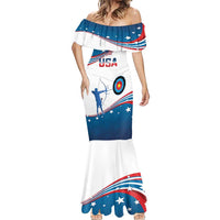 Personalized United States Archery Mermaid Dress USA Sport Curve Style - Wonder Print Shop