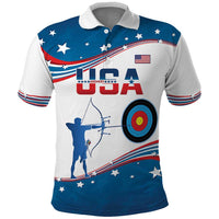 Personalized United States Archery Polo Shirt USA Sport Curve Style - Wonder Print Shop