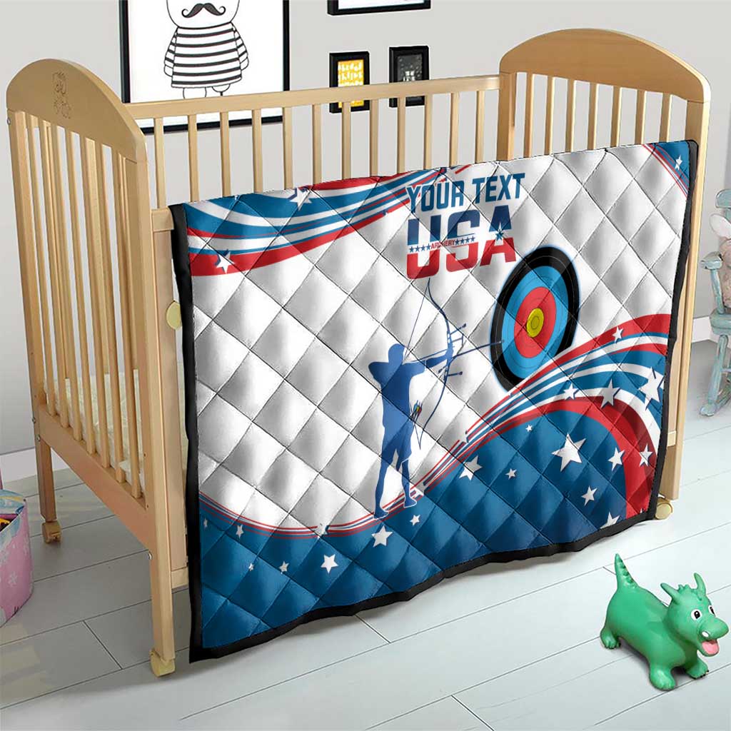 Personalized United States Archery Quilt USA Sport Curve Style - Wonder Print Shop