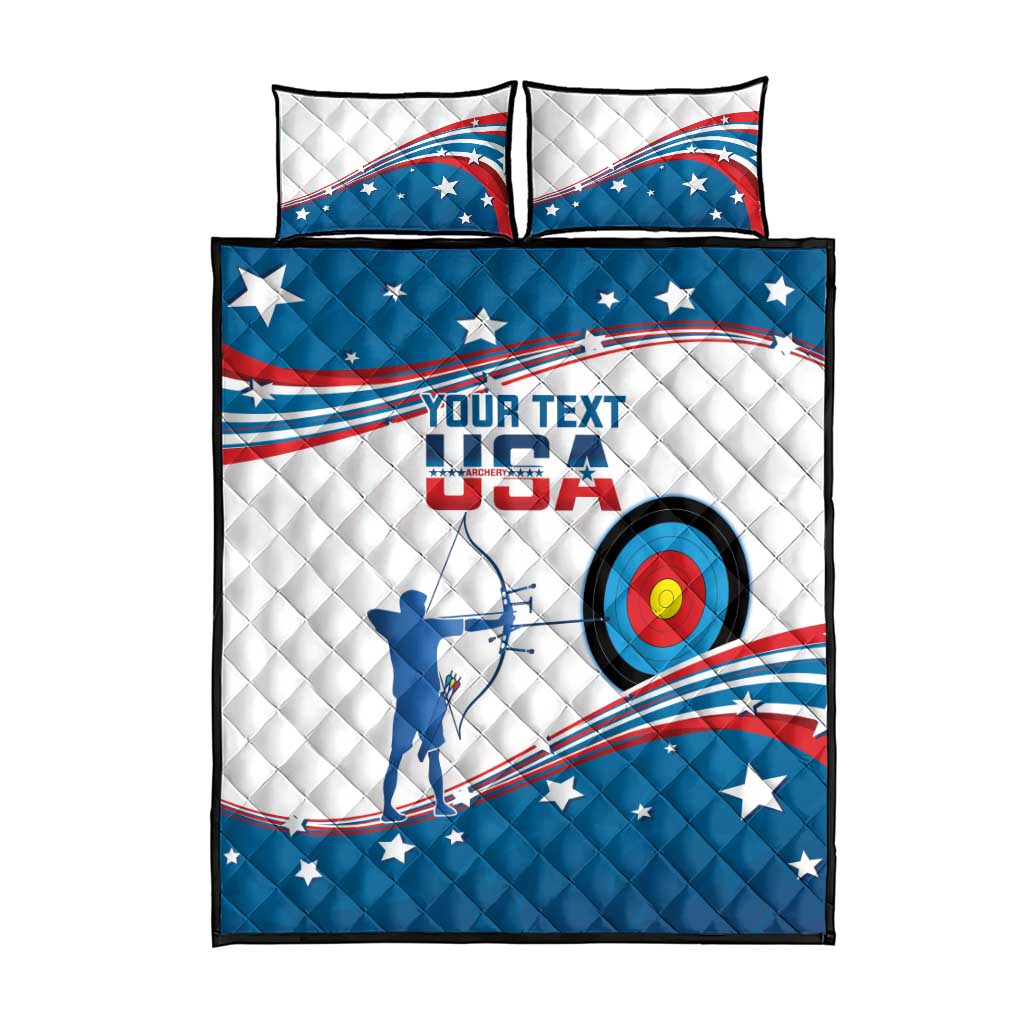 Personalized United States Archery Quilt Bed Set USA Sport Curve Style - Wonder Print Shop