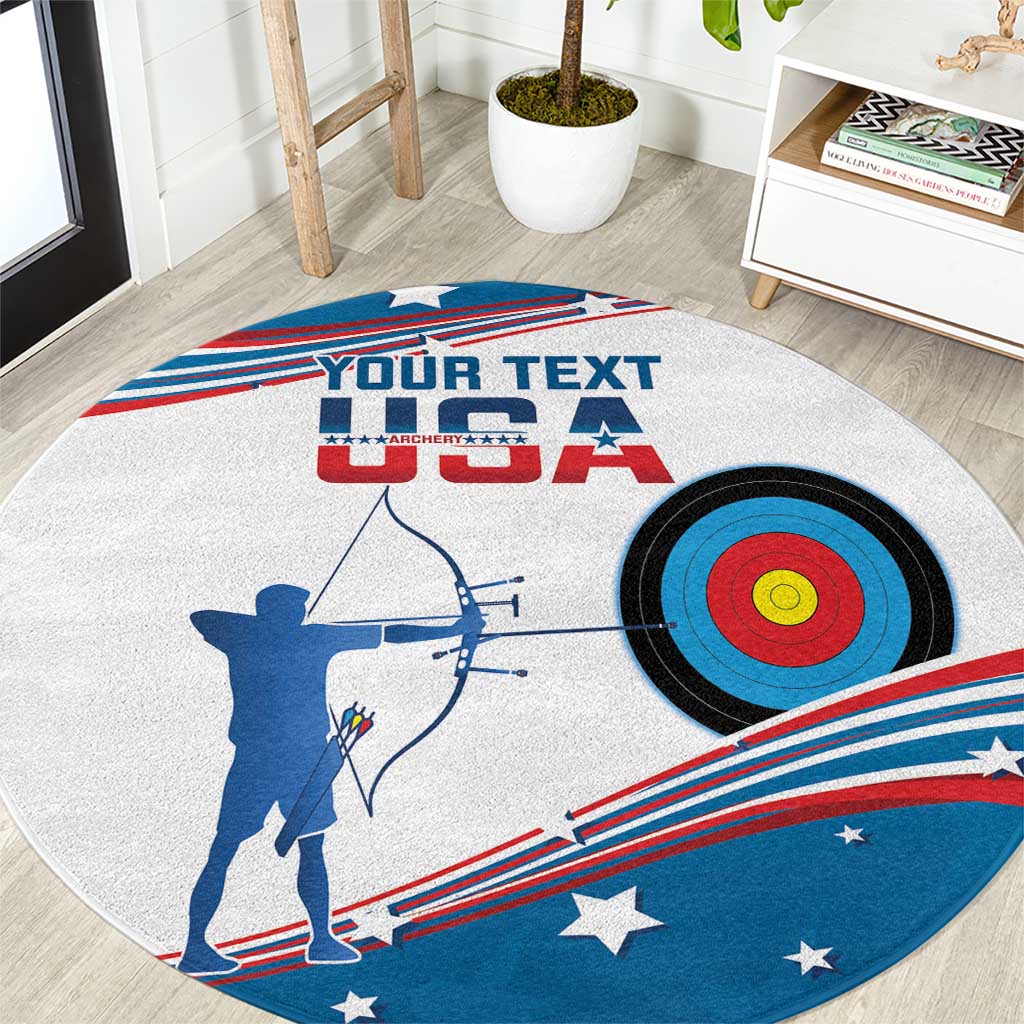 Personalized United States Archery Round Carpet USA Sport Curve Style - Wonder Print Shop