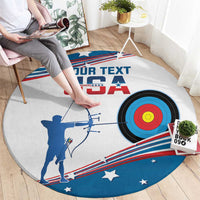 Personalized United States Archery Round Carpet USA Sport Curve Style - Wonder Print Shop