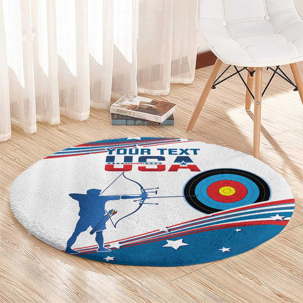 Personalized United States Archery Round Carpet USA Sport Curve Style - Wonder Print Shop
