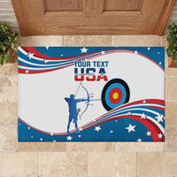 Personalized United States Archery Rubber Doormat USA Sport Curve Style - Wonder Print Shop