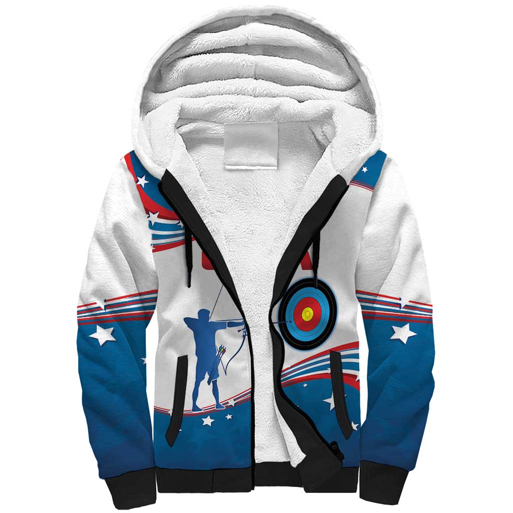 Personalized United States Archery Sherpa Hoodie USA Sport Curve Style - Wonder Print Shop