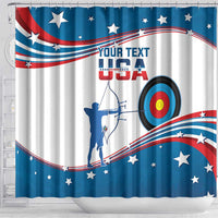 Personalized United States Archery Shower Curtain USA Sport Curve Style - Wonder Print Shop