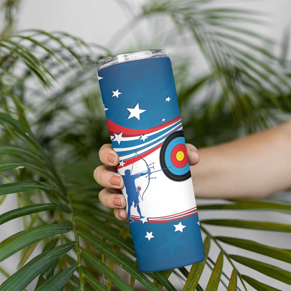 Personalized United States Archery Skinny Tumbler USA Sport Curve Style - Wonder Print Shop