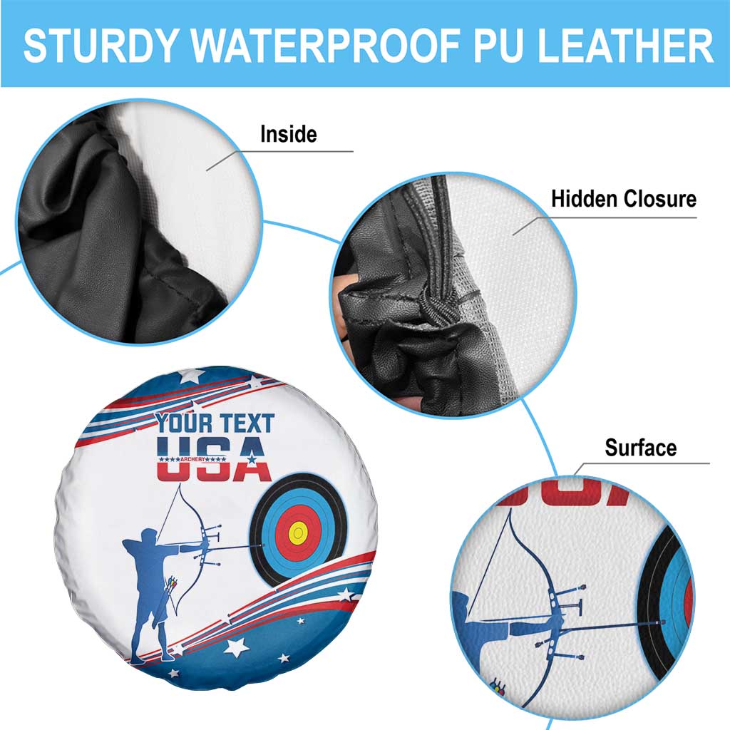 Personalized United States Archery Spare Tire Cover USA Sport Curve Style - Wonder Print Shop