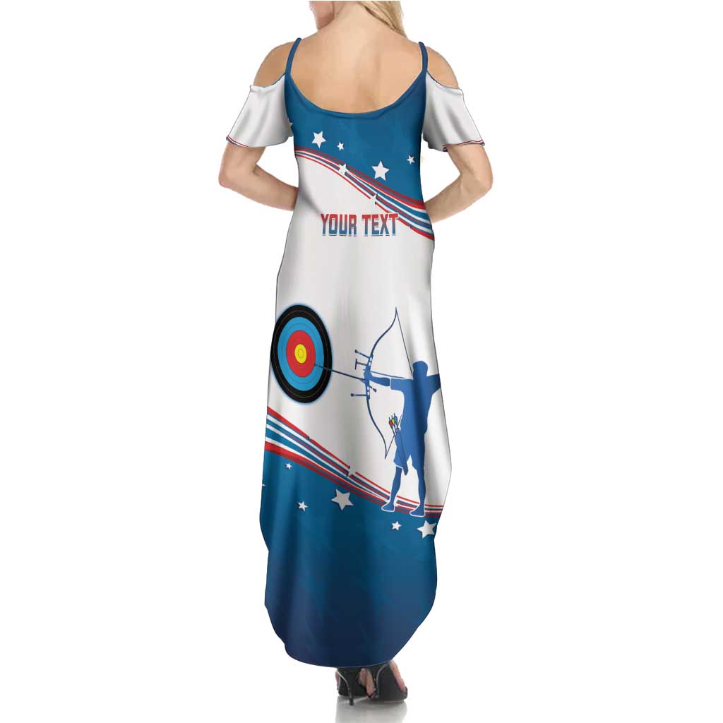 Personalized United States Archery Summer Maxi Dress USA Sport Curve Style - Wonder Print Shop