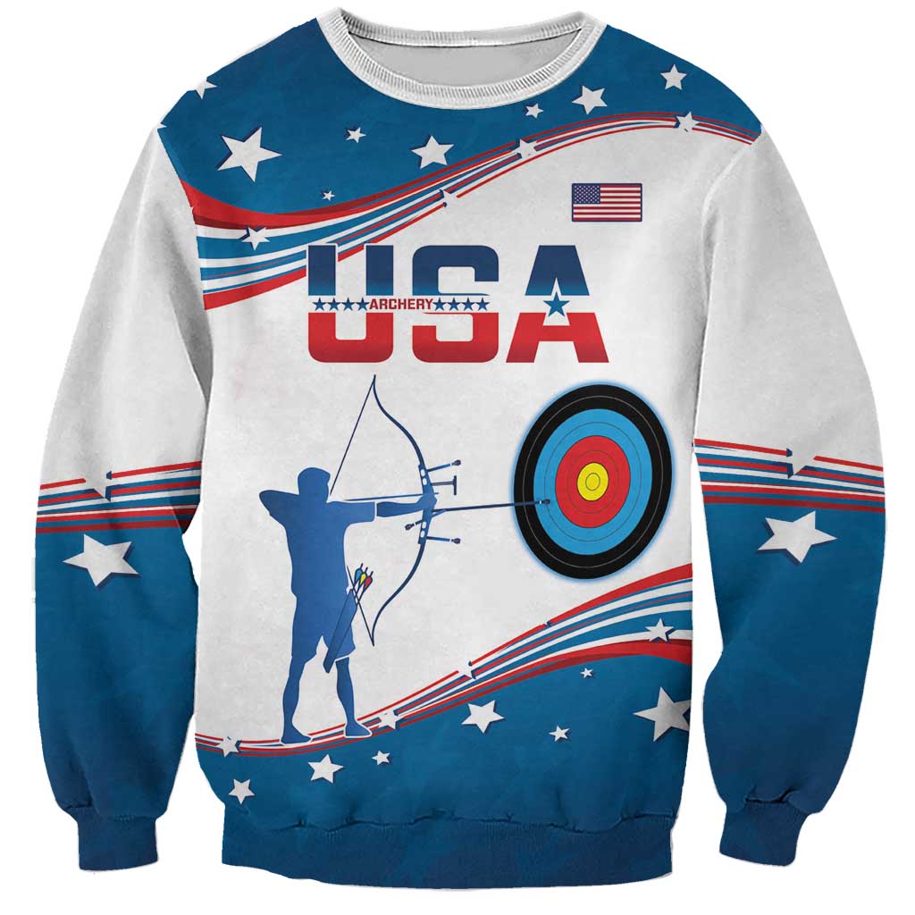 Personalized United States Archery Sweatshirt USA Sport Curve Style - Wonder Print Shop