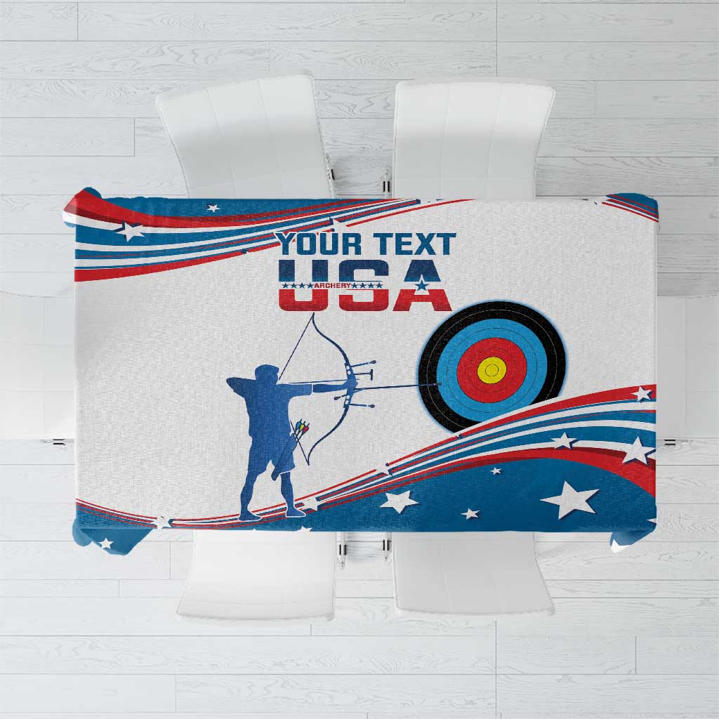 Personalized United States Archery Tablecloth USA Sport Curve Style - Wonder Print Shop