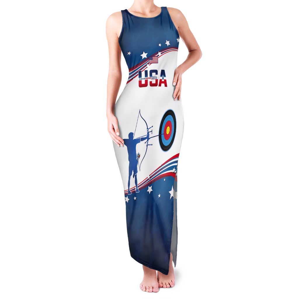 Personalized United States Archery Tank Maxi Dress USA Sport Curve Style - Wonder Print Shop