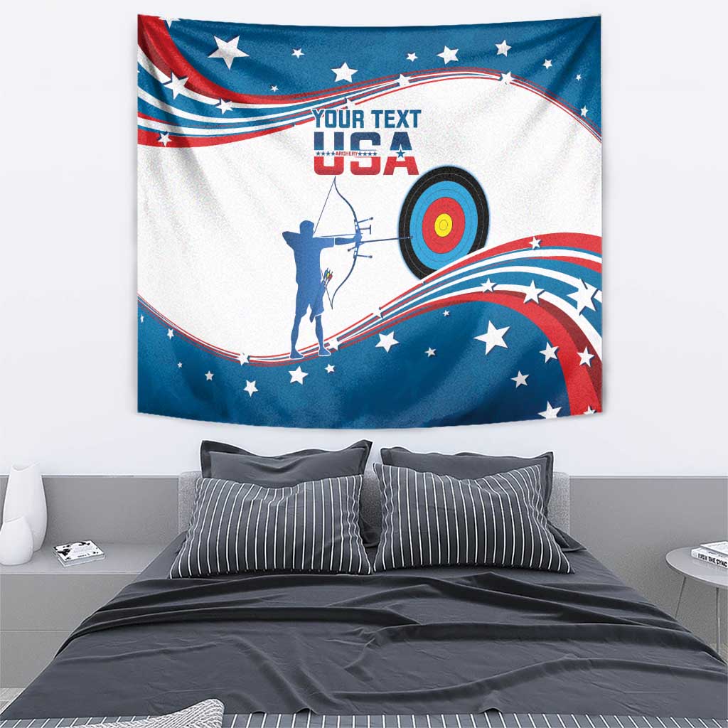 Personalized United States Archery Tapestry USA Sport Curve Style - Wonder Print Shop