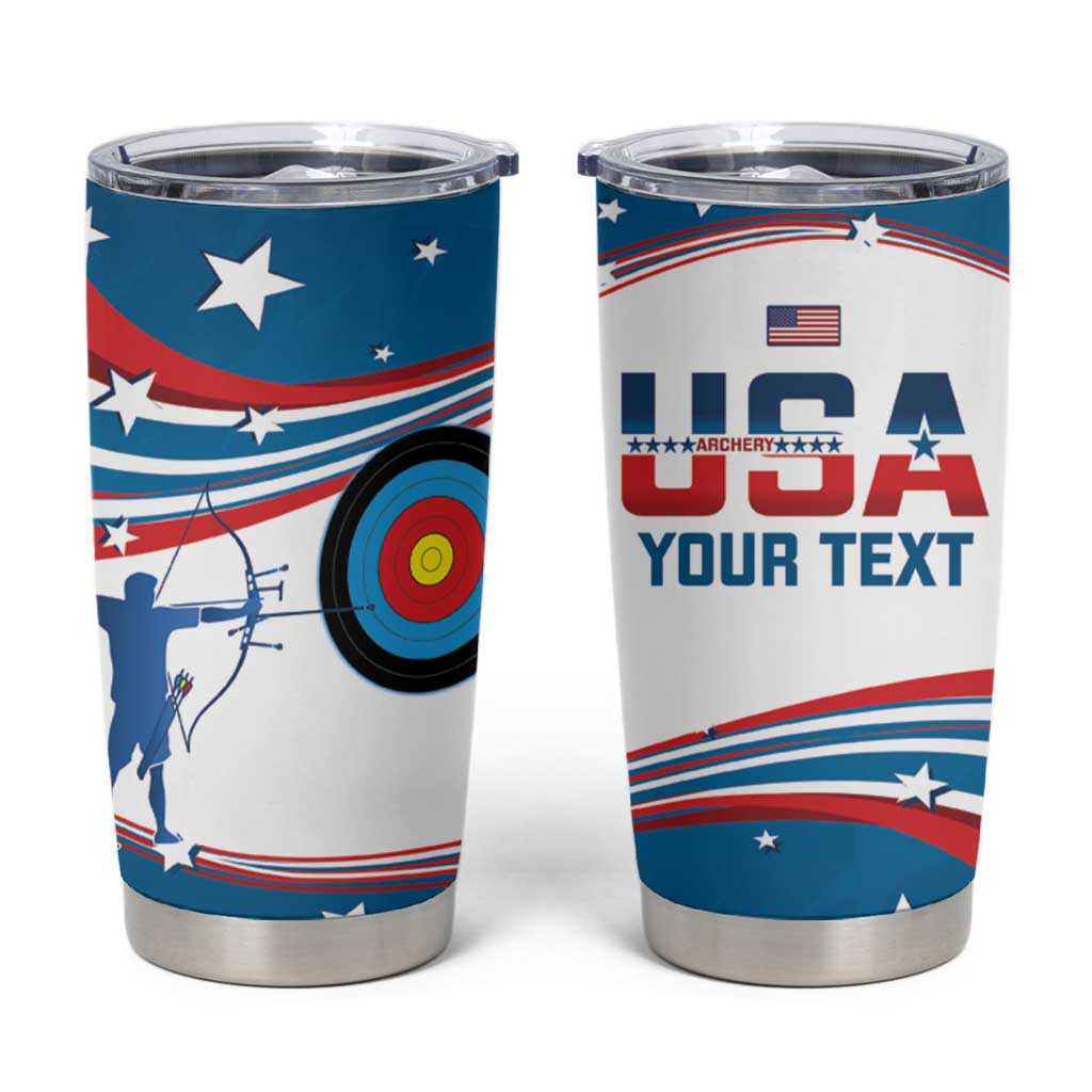 Personalized United States Archery Tumbler Cup USA Sport Curve Style - Wonder Print Shop