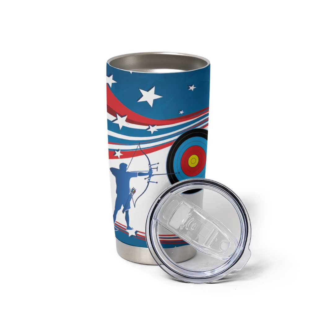 Personalized United States Archery Tumbler Cup USA Sport Curve Style - Wonder Print Shop