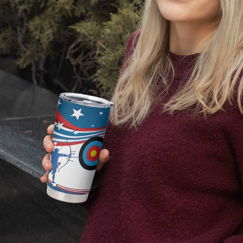 Personalized United States Archery Tumbler Cup USA Sport Curve Style - Wonder Print Shop