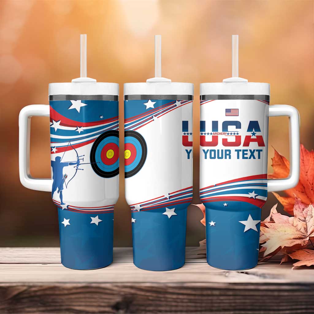 Personalized United States Archery Tumbler With Handle USA Sport Curve Style - Wonder Print Shop