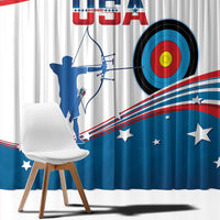 Personalized United States Archery Window Curtain USA Sport Curve Style - Wonder Print Shop