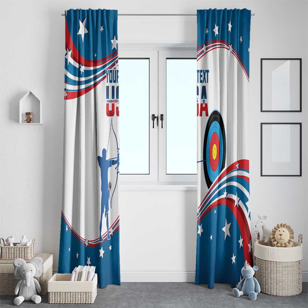 Personalized United States Archery Window Curtain USA Sport Curve Style - Wonder Print Shop