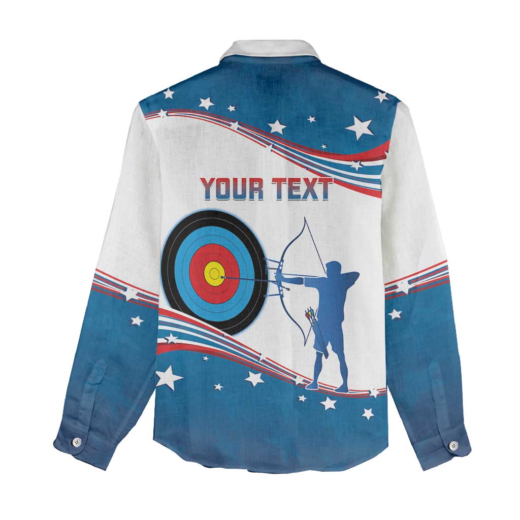 Personalized United States Archery Women Casual Shirt USA Sport Curve Style - Wonder Print Shop