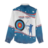 Personalized United States Archery Women Casual Shirt USA Sport Curve Style - Wonder Print Shop