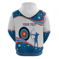 Personalized United States Archery Zip Hoodie USA Sport Curve Style - Wonder Print Shop