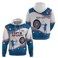 Personalized United States Archery Zip Hoodie USA Sport Curve Style - Wonder Print Shop