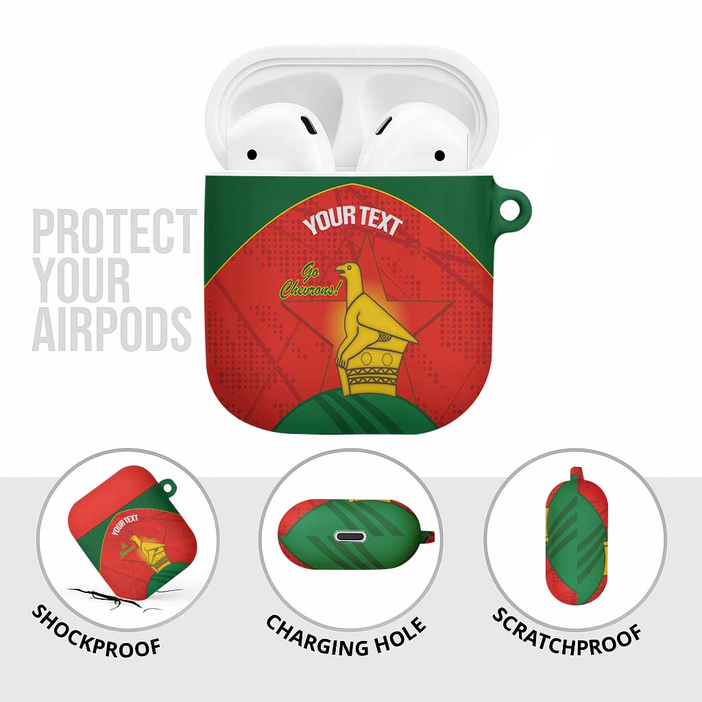 Custom Zimbabwe Cricket AirPods Case Go Chevrons 2003 Color Version - Wonder Print Shop
