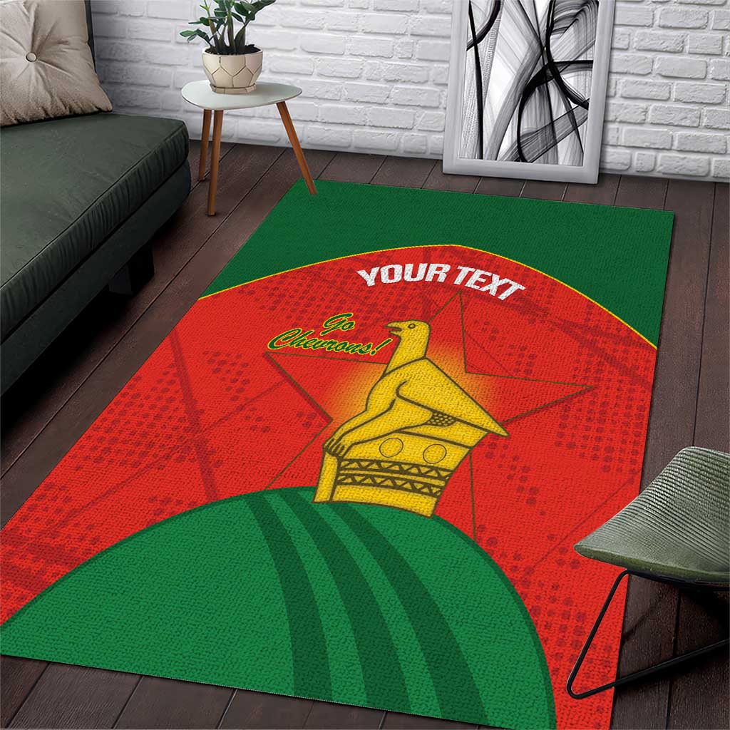 Custom Zimbabwe Cricket Area Rug Go Chevrons 2003 Color Version - Wonder Print Shop