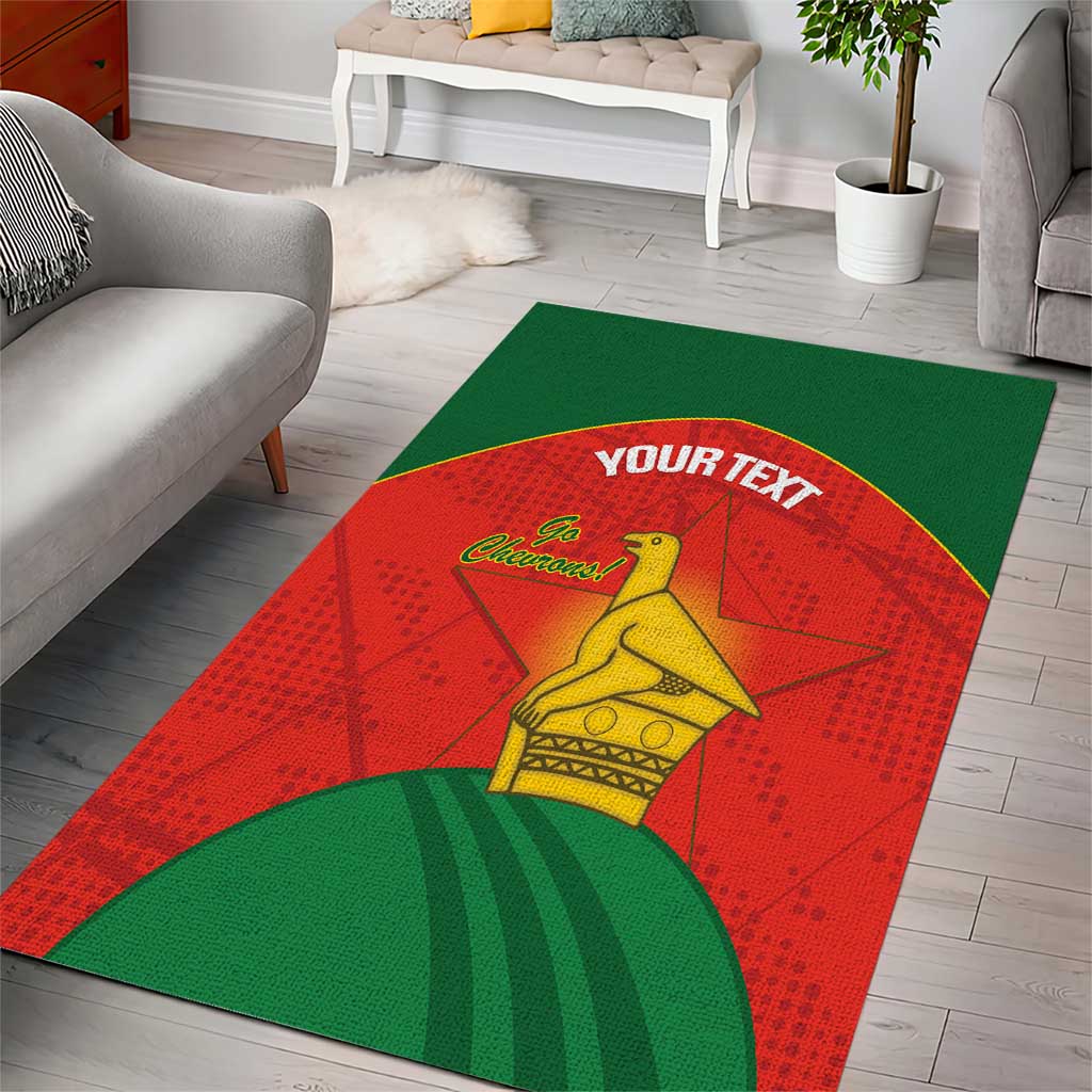 Custom Zimbabwe Cricket Area Rug Go Chevrons 2003 Color Version - Wonder Print Shop