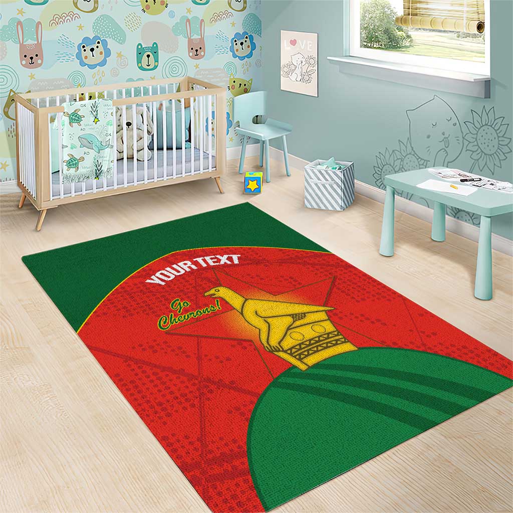 Custom Zimbabwe Cricket Area Rug Go Chevrons 2003 Color Version - Wonder Print Shop