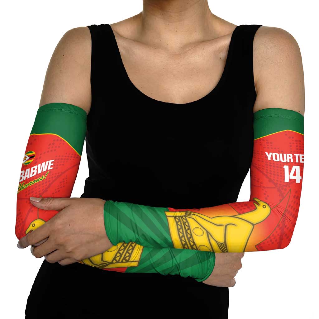 Custom Zimbabwe Cricket Arm Sleeves Go Chevrons 2003 Color Version - Wonder Print Shop