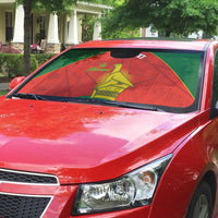Custom Zimbabwe Cricket Auto Sun Shade Go Chevrons 2003 Color Version - Wonder Print Shop
