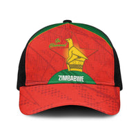 Zimbabwe Cricket Baseball Net Cap Go Chevrons 2003 Color Version - Wonder Print Shop