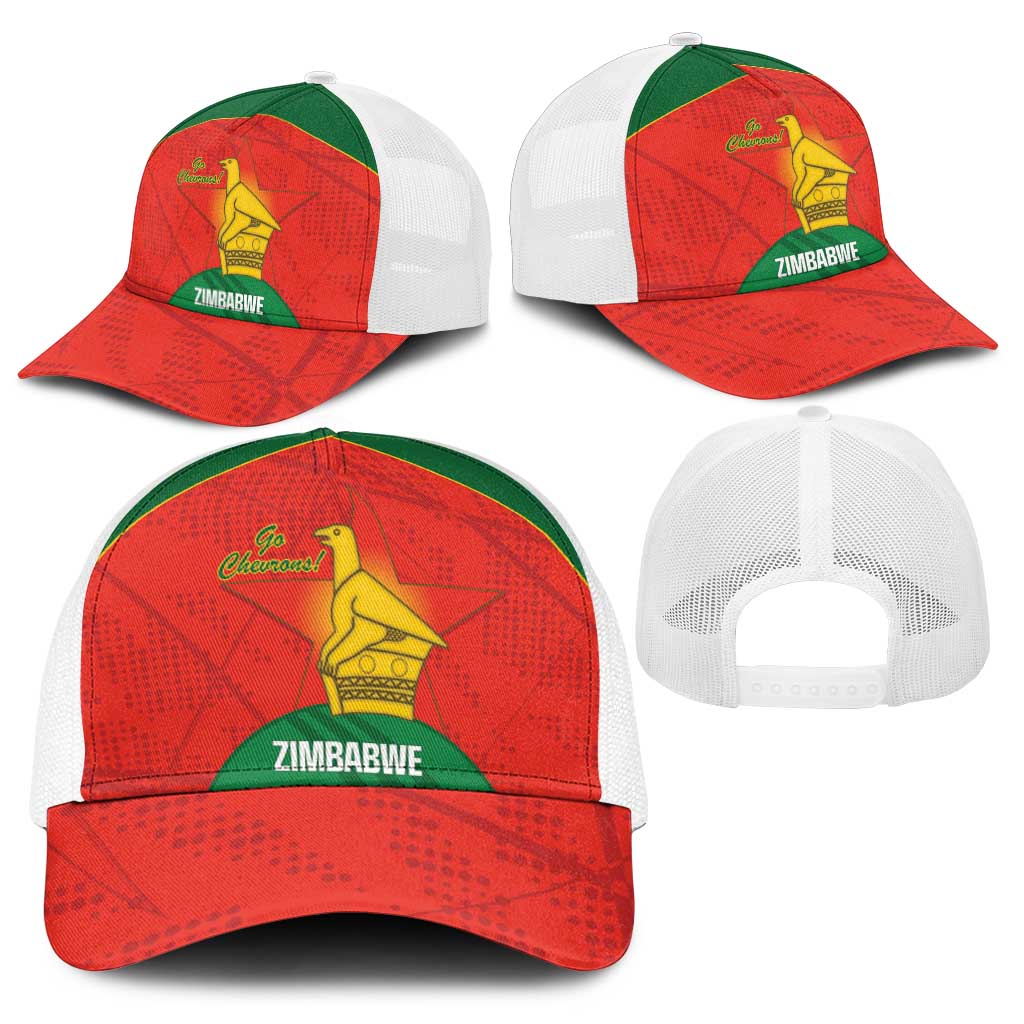 Zimbabwe Cricket Baseball Net Cap Go Chevrons 2003 Color Version - Wonder Print Shop