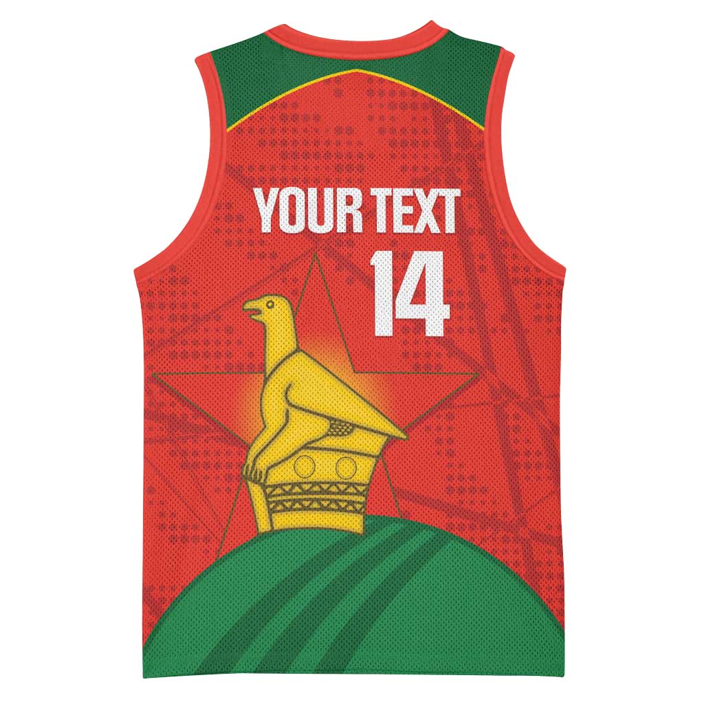 Custom Zimbabwe Cricket Basketball Jersey Go Chevrons 2003 Color Version - Wonder Print Shop