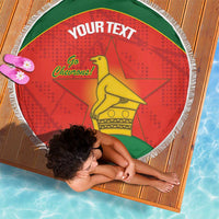 Custom Zimbabwe Cricket Beach Blanket Go Chevrons 2003 Color Version - Wonder Print Shop