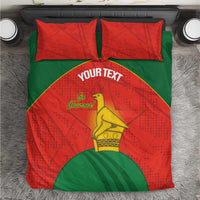 Custom Zimbabwe Cricket Bedding Set Go Chevrons 2003 Color Version - Wonder Print Shop