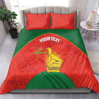 Custom Zimbabwe Cricket Bedding Set Go Chevrons 2003 Color Version - Wonder Print Shop