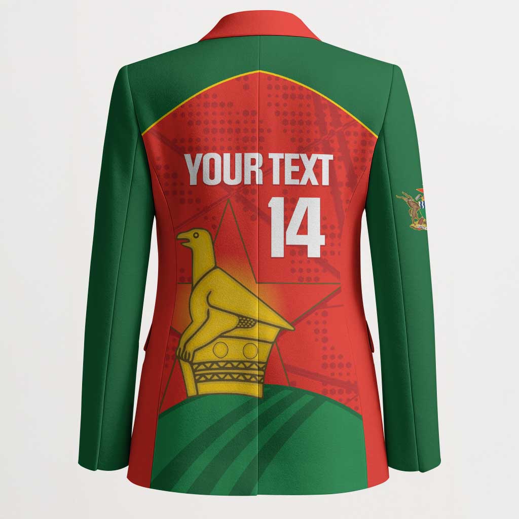 Custom Zimbabwe Cricket Blazer Go Chevrons 2003 Color Version - Wonder Print Shop