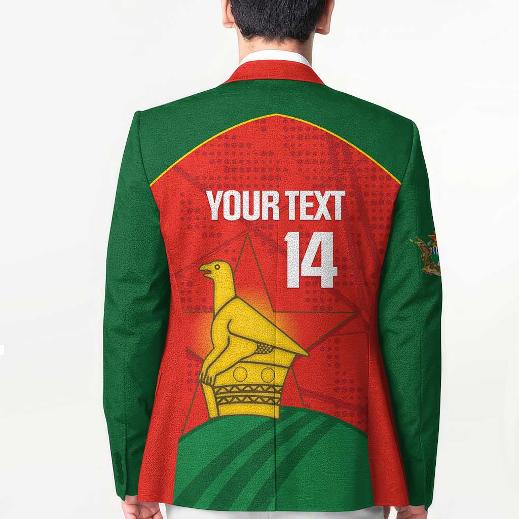 Custom Zimbabwe Cricket Blazer Go Chevrons 2003 Color Version - Wonder Print Shop